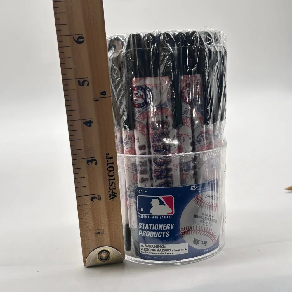 NEW MLB‎ Texas Rangers Stationery Set 45+ Pens Black Ink National Design Sealed